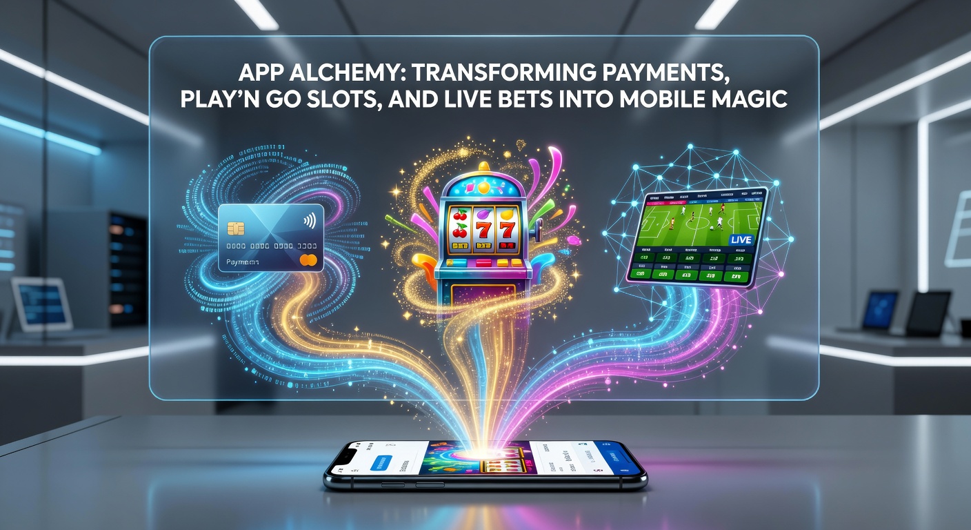 Dynamic app interface displaying live betting odds on soccer matches alongside Play'n GO slot wins and a glowing payment confirmation notification