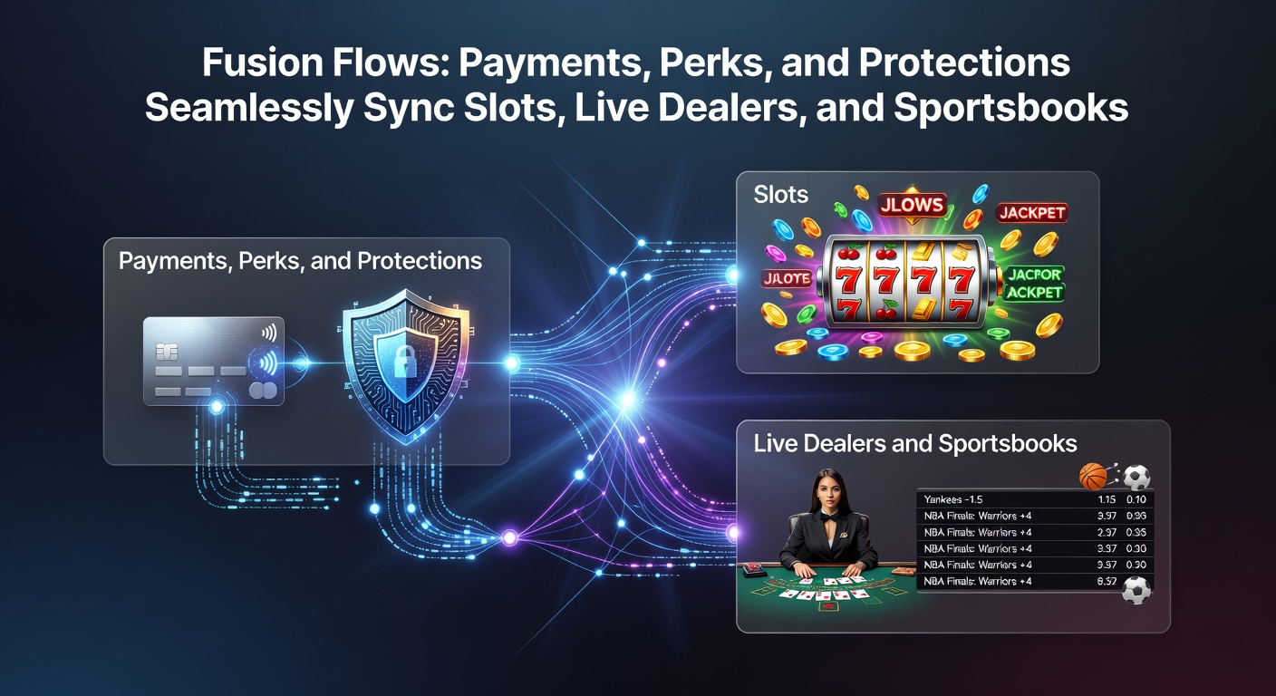 Close-up of a smartphone interface showing deposit confirmation, active bonus on a slot game, live dealer stream, and sportsbook bet slip with protection toggles