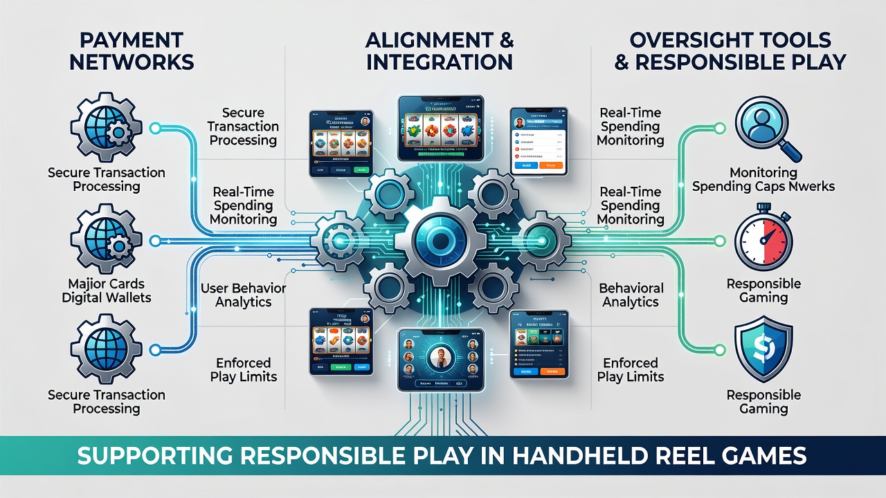 Secure mobile interface showing payment confirmation and responsible play indicators for slots and sports wagers