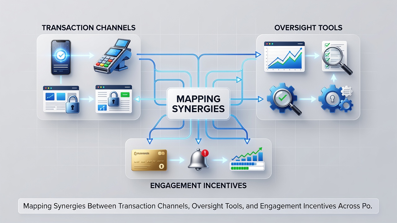Illustration of oversight tools linking payment systems to player rewards in slots, live dealer, and sports betting