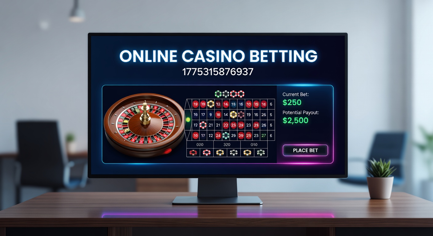 Dynamic online casino dashboard showing slots, roulette wheels, and live dealer streams amid glowing neon lights