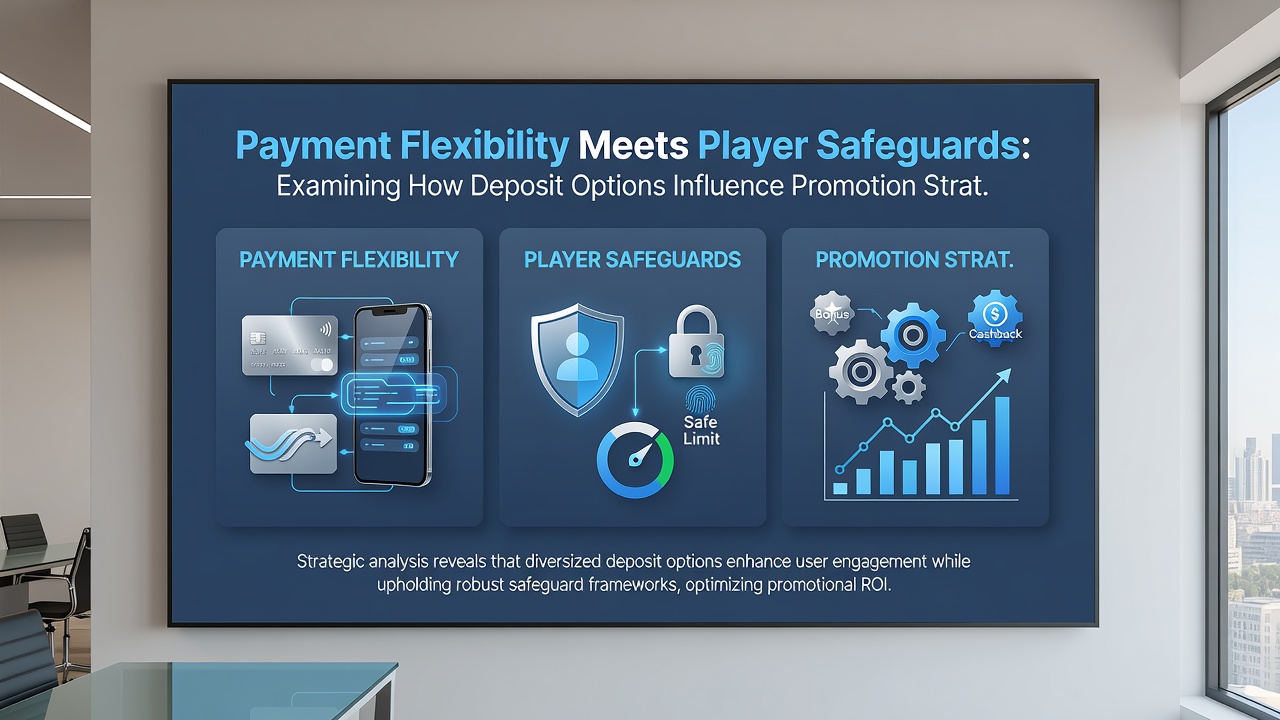 Diagram showing how deposit options connect to responsible promotion features and mobile betting safeguards