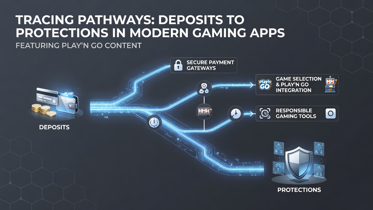 Illustration of secure transaction pathways with protection protocols in gaming apps